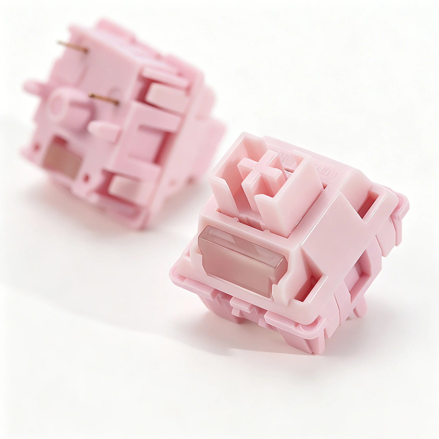 Interruptor HUANO Sakura V2 V3 rosa 35gf 42gf 5 pines lineales cremosos para teclado mecánico personalizado de juegos 60% POK POM PA66