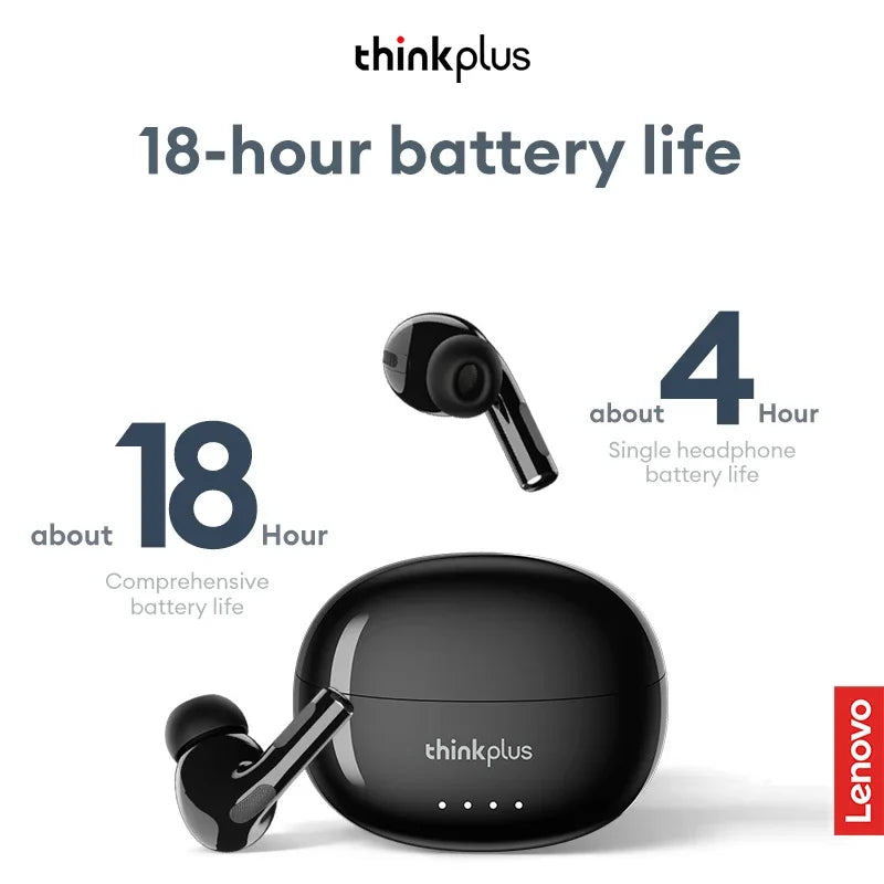 Auriculares inalámbricos Bluetooth 5.4 Lenovo LP5 PRO TWS Sonido HiFi Auriculares gaming LP5Pro Auriculares deportivos Batería de larga duración con micrófono 2025