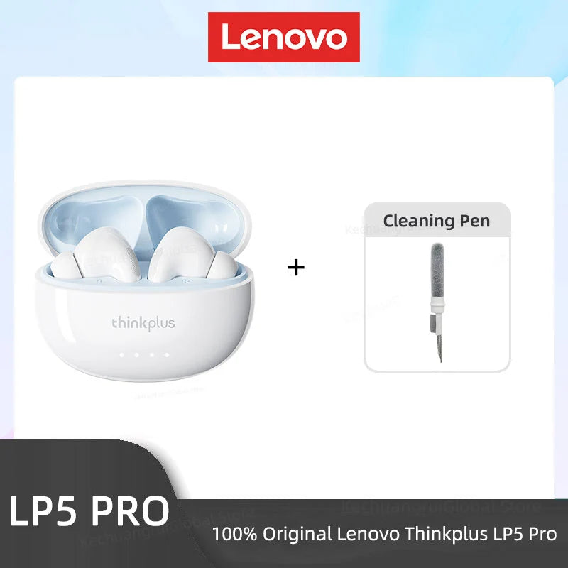 Auriculares inalámbricos Bluetooth 5.4 Lenovo LP5 PRO TWS Sonido HiFi Auriculares gaming LP5Pro Auriculares deportivos Batería de larga duración con micrófono 2025
