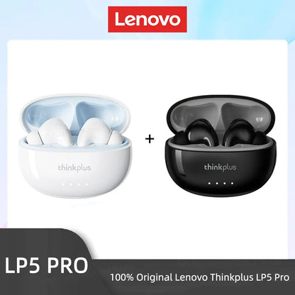 Auriculares inalámbricos Bluetooth 5.4 Lenovo LP5 PRO TWS Sonido HiFi Auriculares gaming LP5Pro Auriculares deportivos Batería de larga duración con micrófono 2025