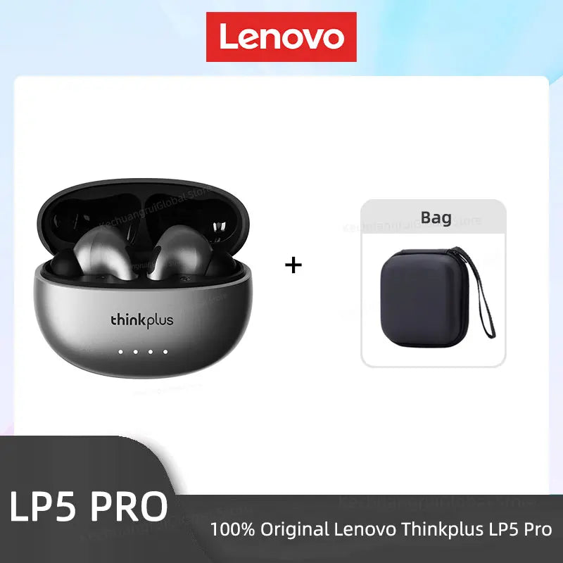 Auriculares inalámbricos Bluetooth 5.4 Lenovo LP5 PRO TWS Sonido HiFi Auriculares gaming LP5Pro Auriculares deportivos Batería de larga duración con micrófono 2025