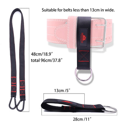 Weightlifting Dip Belt  Accessories for dips and Pull-ups Double-Layered Webbing Strap with Carabiners for Fitness Bodybuilding