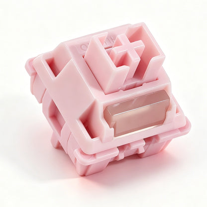 Interruptor HUANO Sakura V2 V3 rosa 35gf 42gf 5 pines lineales cremosos para teclado mecánico personalizado de juegos 60% POK POM PA66