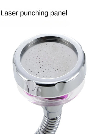 Kitchen Faucet Bubbler Turbocharged Shower Head 360° Rotation Splash-Proof Faucet Wash Basin Universal Extension Tube Fan Filter