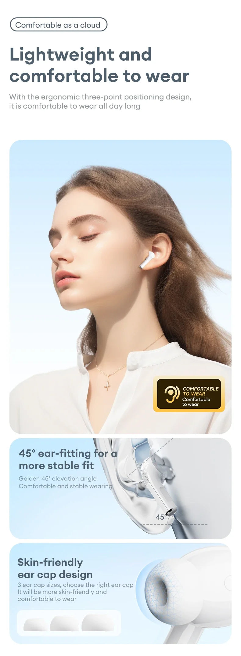 Auriculares inalámbricos Bluetooth 5.4 Lenovo LP5 PRO TWS Sonido HiFi Auriculares gaming LP5Pro Auriculares deportivos Batería de larga duración con micrófono 2025