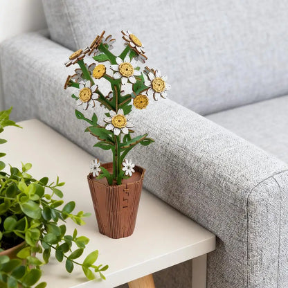 Rompecabezas 3D de madera para adultos, kits de manualidades de madera para adultos, decoración del hogar para mujeres, regalo - Girasol