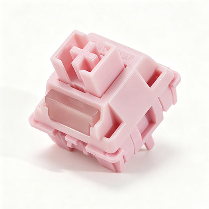 Interruptor HUANO Sakura V2 V3 rosa 35gf 42gf 5 pines lineales cremosos para teclado mecánico personalizado de juegos 60% POK POM PA66