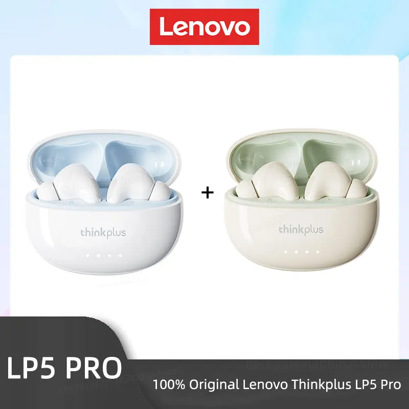 Auriculares inalámbricos Bluetooth 5.4 Lenovo LP5 PRO TWS Sonido HiFi Auriculares gaming LP5Pro Auriculares deportivos Batería de larga duración con micrófono 2025