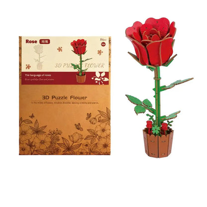Rompecabezas 3D de madera para adultos, kits de manualidades de madera para adultos, decoración del hogar para mujeres, regalo - Girasol
