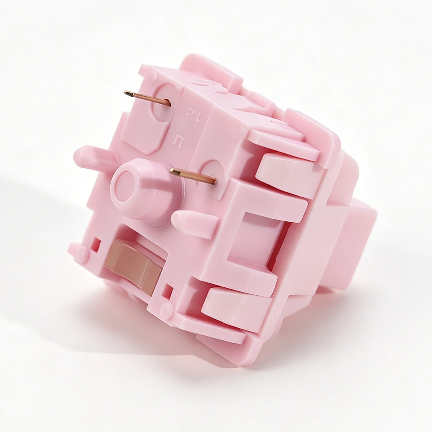Interruptor HUANO Sakura V2 V3 rosa 35gf 42gf 5 pines lineales cremosos para teclado mecánico personalizado de juegos 60% POK POM PA66