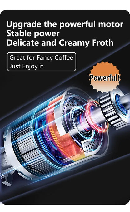 Cordless Electric Milk Frother, USB Mini Blender 3 Speeds Handheld Milk Foamer for Coffee, Cappuccino Foam Maker Whisk