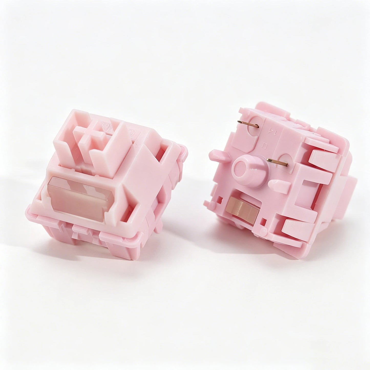 Interruptor HUANO Sakura V2 V3 rosa 35gf 42gf 5 pines lineales cremosos para teclado mecánico personalizado de juegos 60% POK POM PA66