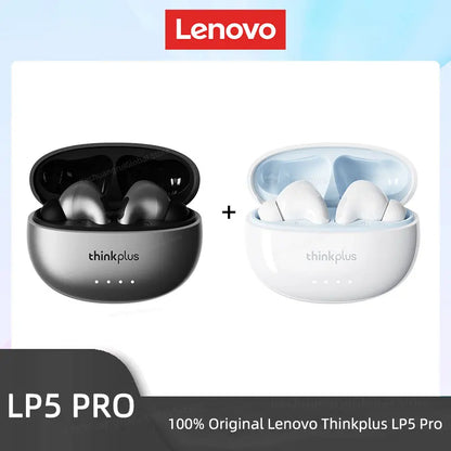 Auriculares inalámbricos Bluetooth 5.4 Lenovo LP5 PRO TWS Sonido HiFi Auriculares gaming LP5Pro Auriculares deportivos Batería de larga duración con micrófono 2025