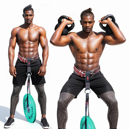 Weightlifting Dip Belt  Accessories for dips and Pull-ups Double-Layered Webbing Strap with Carabiners for Fitness Bodybuilding