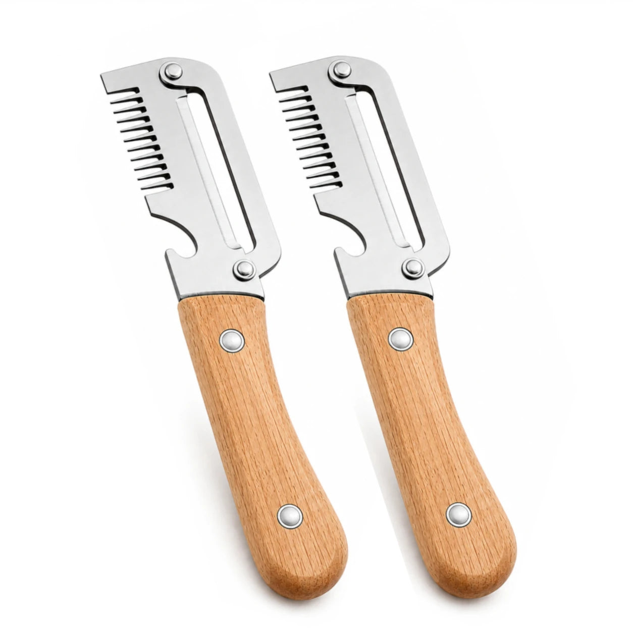 Pelador multifuncional 3 en 1 de acero inoxidable, rebanador y triturador de verduras y frutas, herramienta de cocina versátil para pelar y triturar