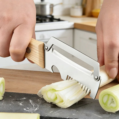 Pelador multifuncional 3 en 1 de acero inoxidable, rebanador y triturador de verduras y frutas, herramienta de cocina versátil para pelar y triturar