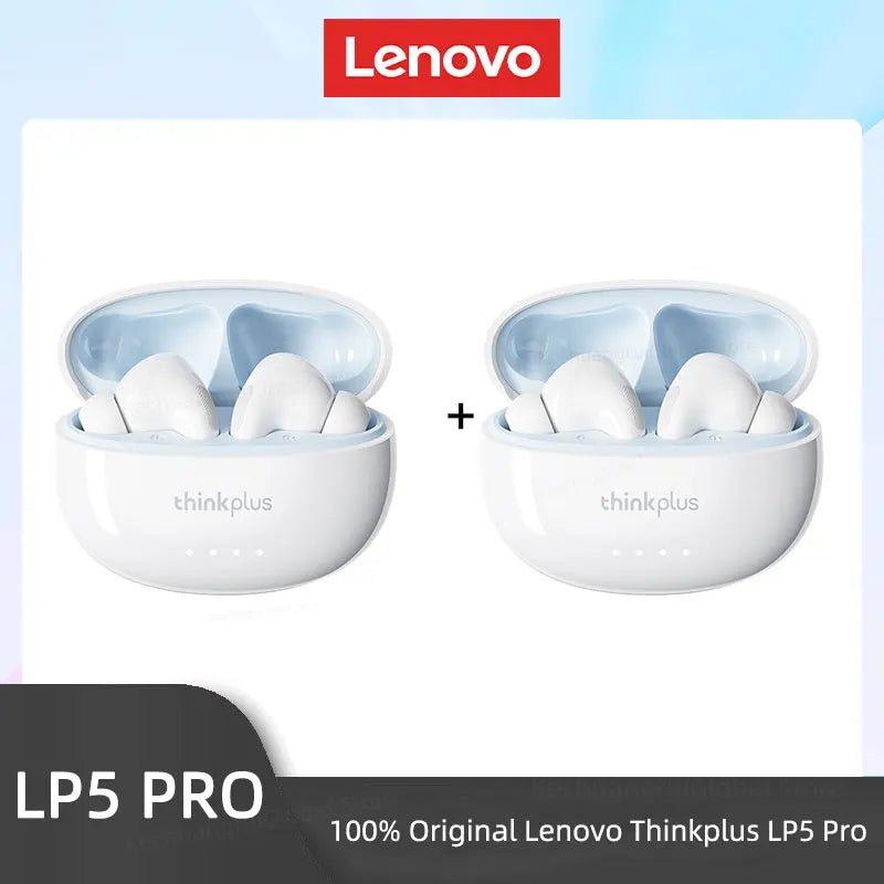 Auriculares inalámbricos Bluetooth 5.4 Lenovo LP5 PRO TWS Sonido HiFi Auriculares gaming LP5Pro Auriculares deportivos Batería de larga duración con micrófono 2025
