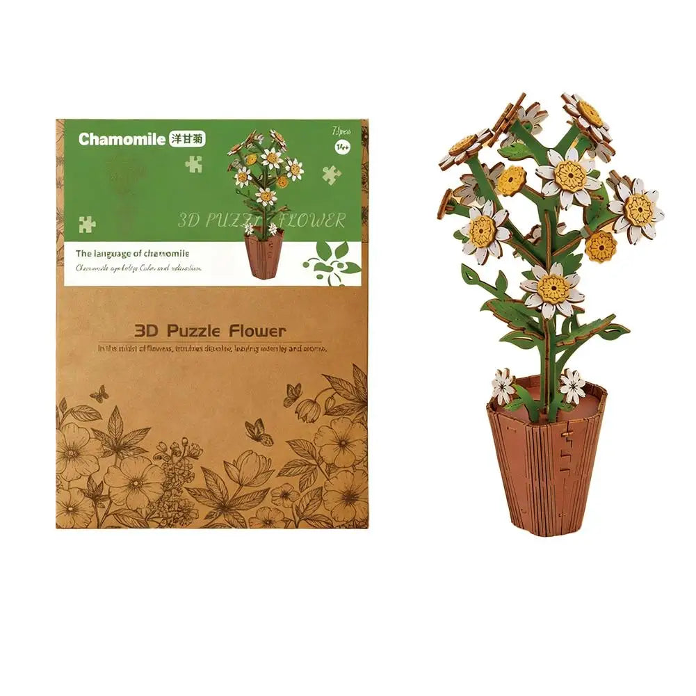 Rompecabezas 3D de madera para adultos, kits de manualidades de madera para adultos, decoración del hogar para mujeres, regalo - Girasol