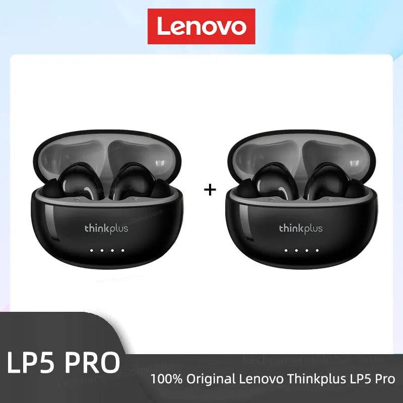 Auriculares inalámbricos Bluetooth 5.4 Lenovo LP5 PRO TWS Sonido HiFi Auriculares gaming LP5Pro Auriculares deportivos Batería de larga duración con micrófono 2025