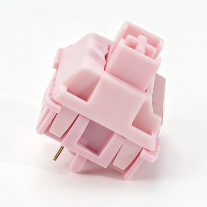 Interruptor HUANO Sakura V2 V3 rosa 35gf 42gf 5 pines lineales cremosos para teclado mecánico personalizado de juegos 60% POK POM PA66