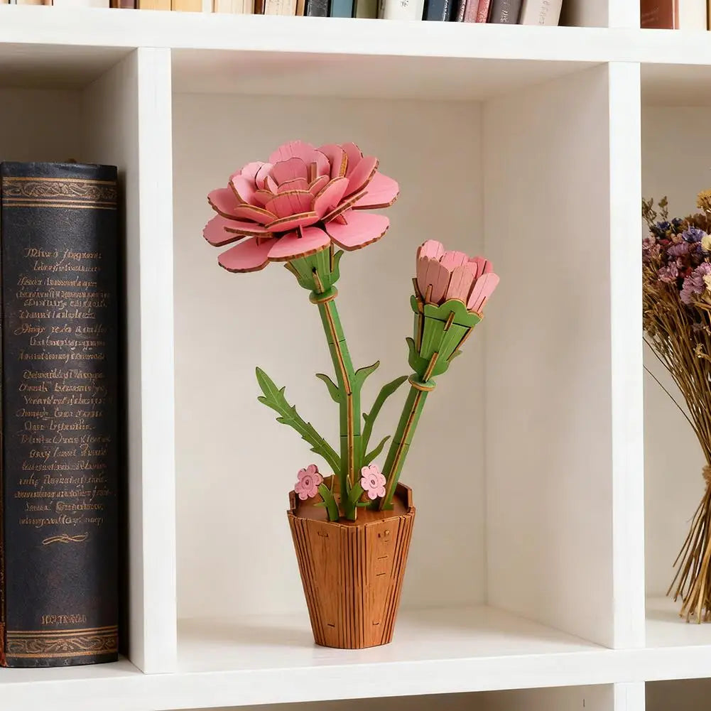 Rompecabezas 3D de madera para adultos, kits de manualidades de madera para adultos, decoración del hogar para mujeres, regalo - Girasol