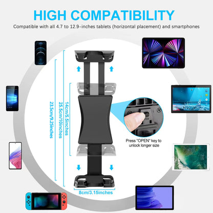 New Airplane Tablet Holder Travel Train Seat Cupboard Bar Handfree Foldable Phone Bracket Stand Desk Edge Grip 360 Rotation
