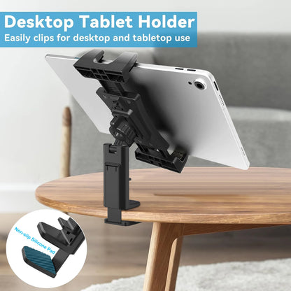 New Airplane Tablet Holder Travel Train Seat Cupboard Bar Handfree Foldable Phone Bracket Stand Desk Edge Grip 360 Rotation