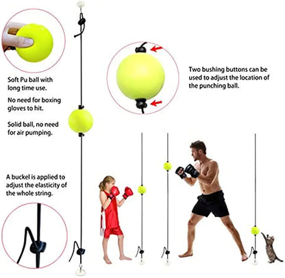 Boxing Reflex Ball for Hand Eye Coordination Boxing Equipment for Training At Home Double End Punching Fight Ball Speed Training