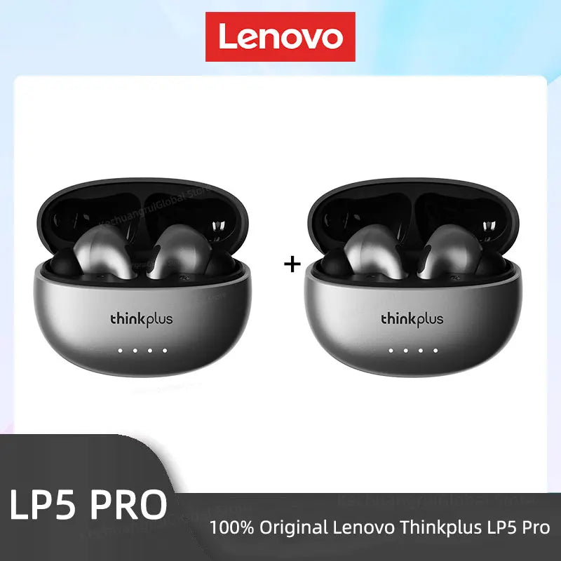 Auriculares inalámbricos Bluetooth 5.4 Lenovo LP5 PRO TWS Sonido HiFi Auriculares gaming LP5Pro Auriculares deportivos Batería de larga duración con micrófono 2025