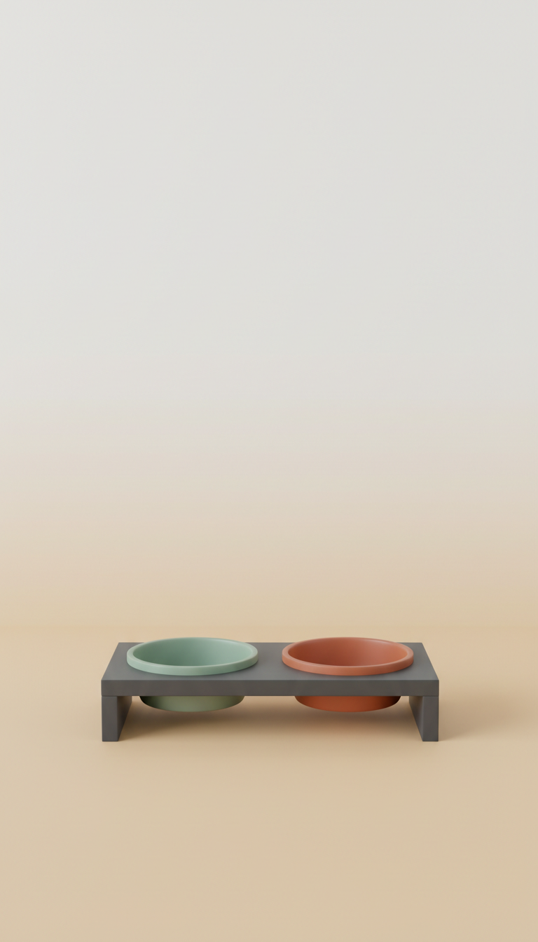 Ceramic Pet Bowl Set With Non-Slip Base
